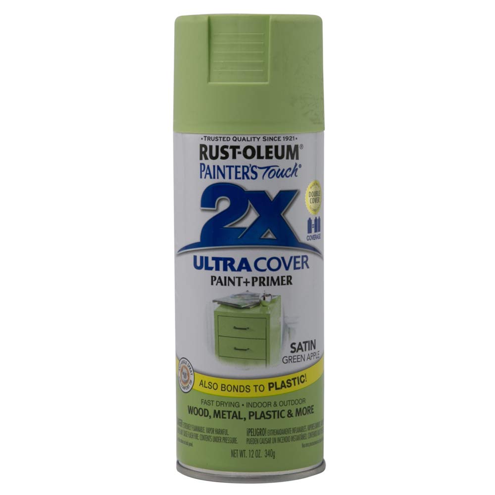 Rustoleum 249077 Painter's Touch Ultra Cover 2X Spray (354.8 ml, Satin Green Apple)