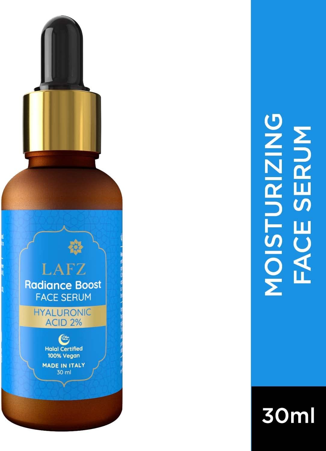 LAFZ Radiance Boost Face Serum – Hyaluronic Acid 2%. Boosts Skin Hydration and Gives a Radiant Look. Deep-Acting Formula That Smoothens Fine Lines and Wrinkles. Lightweight Non-Sticky – 30ml