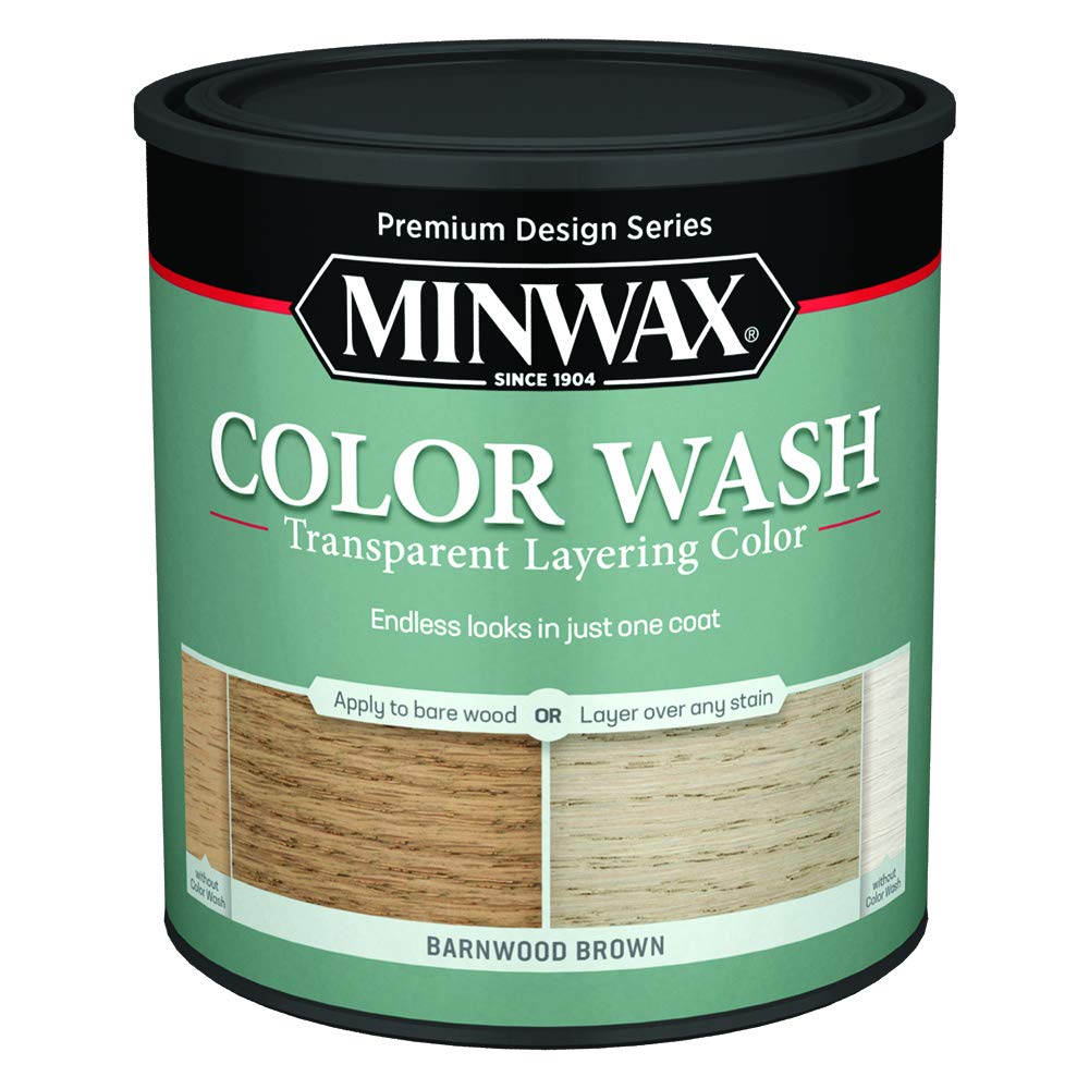 Minwax 404140000 Wash Transparent Layering Color, Barnwood Brown Barnwood Brown Color Wash