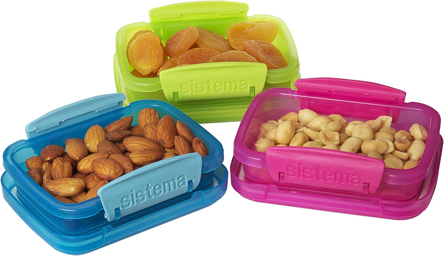 Sistema 41524 Lunch Collection Food storage containers, Blue, Green, Pink