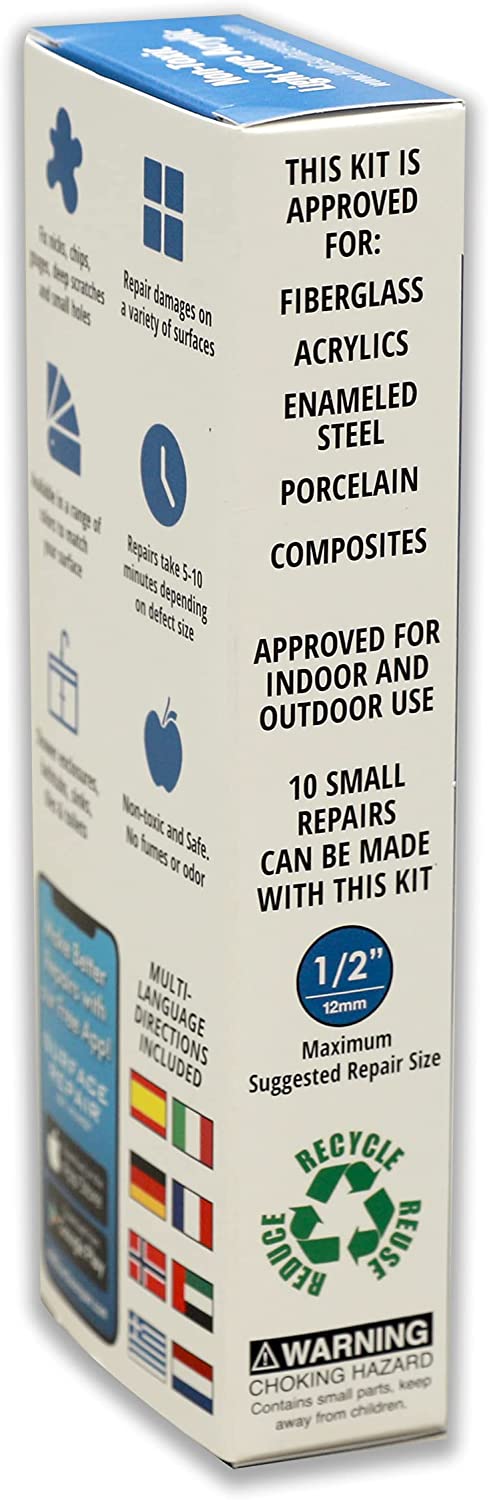 Himg Bathtub and Shower Pan Repair Kit Compatible with Toto White Sinks and Bathtubs
