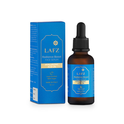 LAFZ Radiance Boost Face Serum – Hyaluronic Acid 2%. Boosts Skin Hydration and Gives a Radiant Look. Deep-Acting Formula That Smoothens Fine Lines and Wrinkles. Lightweight Non-Sticky – 30ml